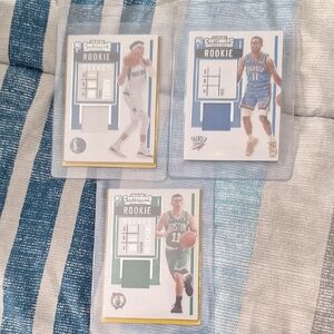 NBA Rookie Cards Set - Mavericks, Thunder, Celtics relics!!! 3 relic cards!